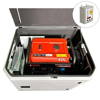 Генератор A-iPower A9000EAX в тихом зимнем кожухе 1200 RAL 7035 + блок автозапуска A-iPower 400 В, 25 А