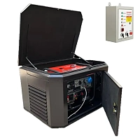Генератор A-iPower A8000EAX в супертихом зимнем кожухе 1400SS RAL 8019 + блок автозапуска A-iPower 230 В, 50 А